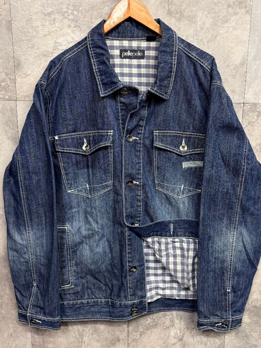 Pelle Pelle Blanket Lined Denim Jacket 3XL